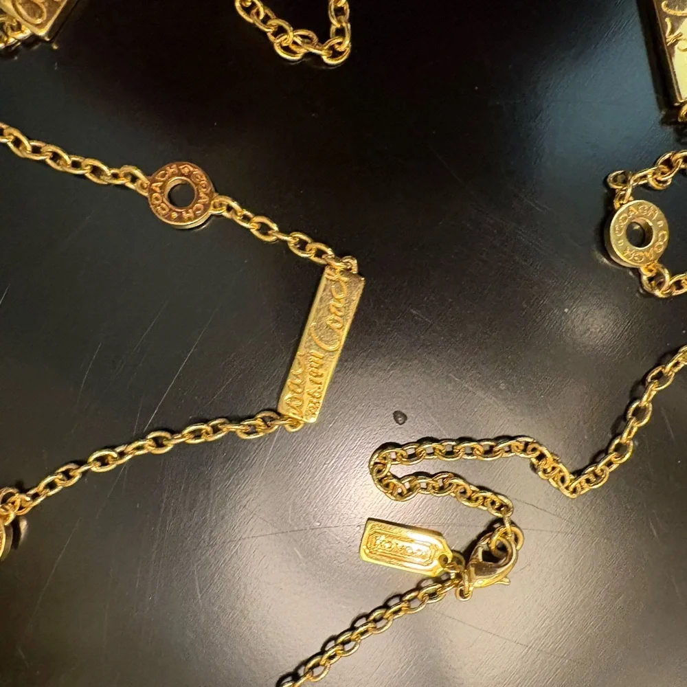 Gold and Pink Chain Necklace - Picture 9 of 14